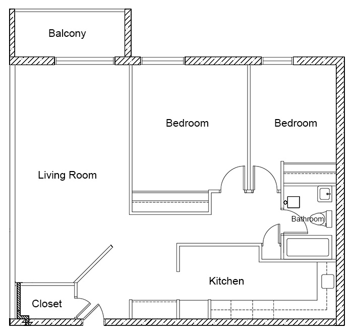 2 Bedroom - Suite E